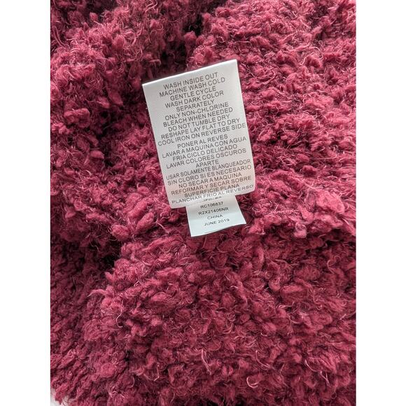 RXB Boucle Teddy Knit Cardigan Zinfandel Red - Picture 7 of 8